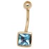 Stilvolles 14 Karat Gold Bauchnabel Piercing