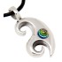 Anh&auml;nger aus 925 Sterling Silber, Tattoo-Motiv mit changierendem  Kristall