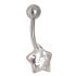 Bauchnabel Piercing 1.6x10mm mit Design  Stern mit Aussparungen