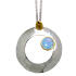 Feines Collier  OPP04 aus 925 Sterling Silber teilweise vergoldet mit synthetischem Opal - hellblau
