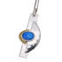 Feines Collier OPP02 aus 925 Sterling Silber teilweise vergoldet mit synthetischem Opal - dunkelblau