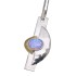 Feines Collier  OPP02  aus 925 Sterling Silber teilweise vergoldet mit synthetischem Opal - helles Pink