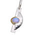 Feines Collier  OPP02  aus 925 Sterling Silber teilweise vergoldet mit synthetischem Opal - helles Pink