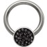 316L Chirurgenstahl BCR Kreis mit Glitzer-Motiv
