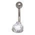 Bauchnabel Piercing 1.6x10mm, mit klarem Kristall, elegant eingefasst