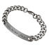 ID-Panzerarmband ALL MINE 21cm aus Edelstahl mit polierter Platte und individueller Gravur, 21cm
