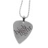 Stainless steel plectrum pendant with individual engraving