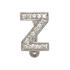 Bauchnabel K&ouml;rperschmuck Piercing im ABC-Design mit Zirkonien Buchstabe Z, 1.6x6mm / 1.6x8mm / 1.6x10mm / 1.6x12mm / 1.6x14mm