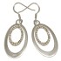 Ohrhänger oval 925 Silber, kleine klare Kristalle
