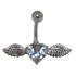 Bauchnabel Piercing mit 925  Silber Fliegendem Herz