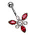 Bauchnabelpiercing mit Silber Design und Swarovski