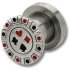 Ohrplug mit Poker Motiv 4-16mm