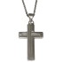 Silberanhänger mit graviertem Kreuz, Vorderseite mit Struktur