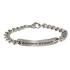 ID-Panzerarmband ALL MINE 21cm aus Edelstahl mattiert mit Platte und individueller Gravur