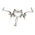 Bauchkette Back Belly Chain aus 925 Sterling Silber, Drachen mit Kristall