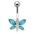 Bauchnabel Piercing mit 925  Silber Schmetterlings Motiv 475