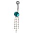 Bauchnabel Piercing mit 925 Silber Kugelketten Motiv TUCH10