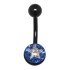 Crystallines Bauchnabel Körperschmuck Piercing STAR