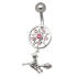 Bauchnabelpiercing mit Hexendesign 1.6x10mm in mehrern Farben