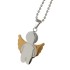 Kette mit Anhänger Engel mit goldenen Flügeln, 30x24mm