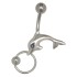 Bauchnabelpiercing 1.6x10mm Piercing in Piercing Delfin mit Kristall und BCR