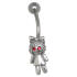 Bauchnabelpiercing mit einem Zombie Puppe als Design 1.6x10mm
