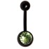 Piercing banana black crystal 1.6mm thickness