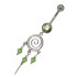 Bauchnabel Piercing Dreamcatcher 1.6x10mm mit Spirale und Kristallen in verschiedenen Farben