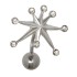 Bauchnabelpiercing 1.6x10mm, Motiv Bauhaus Strahlenkranz mit Kristallen
