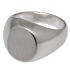 Siegelring 925 Sterling Silber, ovale mattierte Fl&auml;che, Gravurfl&auml;che H&ouml;he 16mm