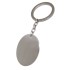 Großer ovaler Schlüssel-Anhänger aus Edelstahl, beidseitig satiniert, 40x30mm