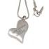 Ash pendant crooked heart made of high-gloss polished stainless steel