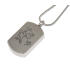 Ascheschmuck Anhänger Dog Tag Edelstahl Hochglanz poliert