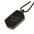 Ascheschmuck Anhänger Dog Tag Schwarz Edelstahl Hochglanz poliert