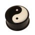 Picture Plug aus Acetal - Kunststoff - 10.0mm, YINYANG
