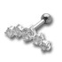 Helix ear piercing with multiple crystals 252
