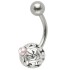 Bauchnabelpiercing mit 925 Silber Design Perle und Stein