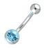Standard Bauchnabelpiercing aus Chirurgenstahl mit einer 6mm Kugel unten und einer 4mm Kugel oben