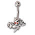 Bauchnabel Piercing fliegender Teufel mit Dreizack