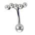 Bauchnabelpiercing 1.6x10mm mit einem Wave-Design und mehreren Kunstperlen