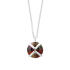 Kette und Anhänger aus 925 Sterling Silber mit einem kleinen Multicolor-Kristall
