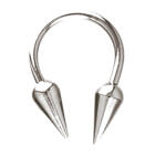 Hufeisen Piercing aus Titan in 1.0 bis 1.6mm St&auml;rke, Spike TD