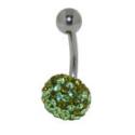 Bauchnabel K&ouml;rperschmuck Piercing mit  Kristallen in1.6x6mm / 1.6x8mm / 1.6x10mm / 1.6x12mm / 1.6x14mm L&auml;nge, 80-12