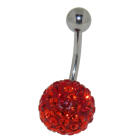 Bauchnabel K&ouml;rperschmuck Piercing mit  Kristallen in1.6x6mm / 1.6x8mm / 1.6x10mm / 1.6x12mm / 1.6x14mm L&auml;nge, 80-2