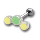 TIP Ohrpiercing mit 925 Silber UV-Design und 316L Barbell 12UV