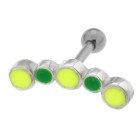 TIP Ohrpiercing mit 925 Silber UV-Design und 316L Barbell 15UV