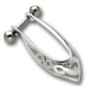316L Helix Ohrpiercing 1.2x6mm Infinity mit 925 Sterling Silberdesign