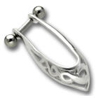 316L Helix Ohrpiercing 1.2x6mm Infinity mit 925 Sterling Silberdesign