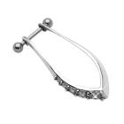Helix Ohrpiercing 1.2x6mm mit 925 Sterling Silberdesign und Kristallen