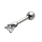 Helix Ohrpiercing mit einem  Kristall 250